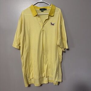 House Of Covington Legend Yellow Stripe Polo XXL Egyptian Cotton